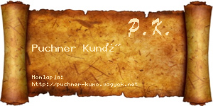 Puchner Kunó névjegykártya